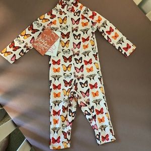 Kortni Jeane Baby Butterfly rashguard one piece zip up